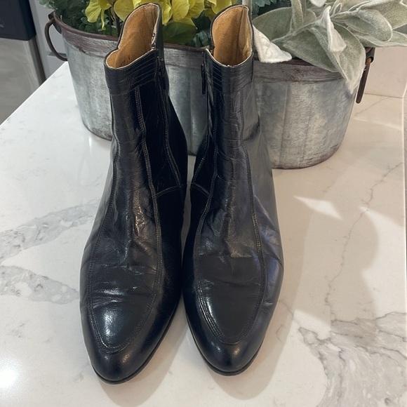 Rodolfo Valentino Collection Vintage Italian Leather ankle zip up mens Boots sz9 - Picture 1 of 13